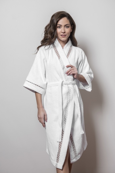Халат махровый Gul Guler Veronica р. универсальный белый