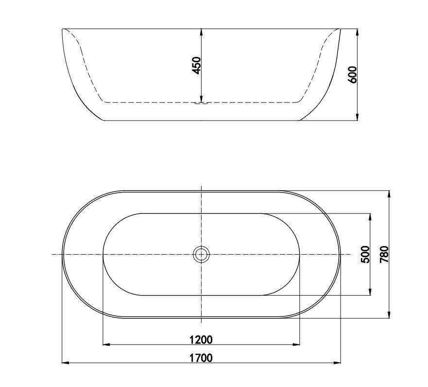 Ванна акриловая ScandiSPA VAR 44778 1700х780 см