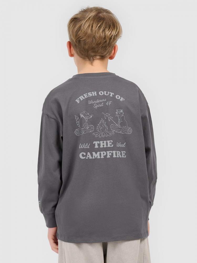 Футболка 4F LONGSLEEVE M535 4FJWSS26TLONM535-22S р.140 коричневый