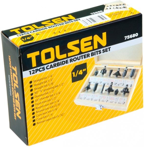 Набор Tolsen фрез по дереву 75680