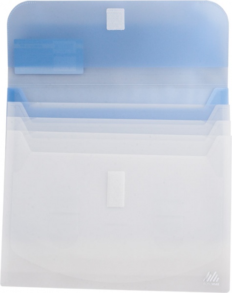 Папка-конверт А4 на липучці TRAVEL 4 відділення BM.3707-99 асорті Buromax