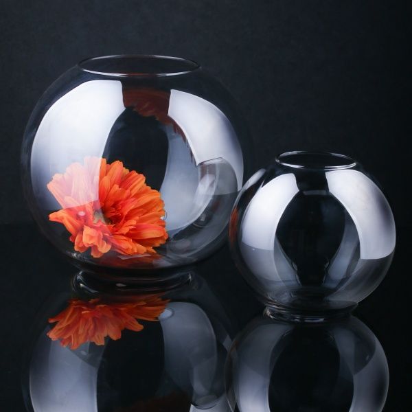 Ваза ластер акваріум сіра 18,5х16,5 см Luna