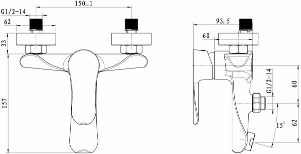 Смеситель для ванны Mixxen Блюз MXAL0344