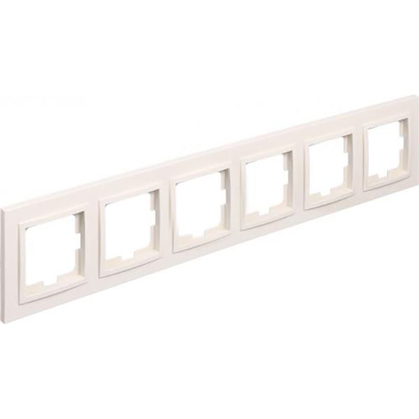 Рамка шестимісна Mono Despina універсальна кремовий 102-170000-166