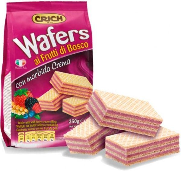 Вафлі Crich з лісовими ягодами 250 г 8008620052647 