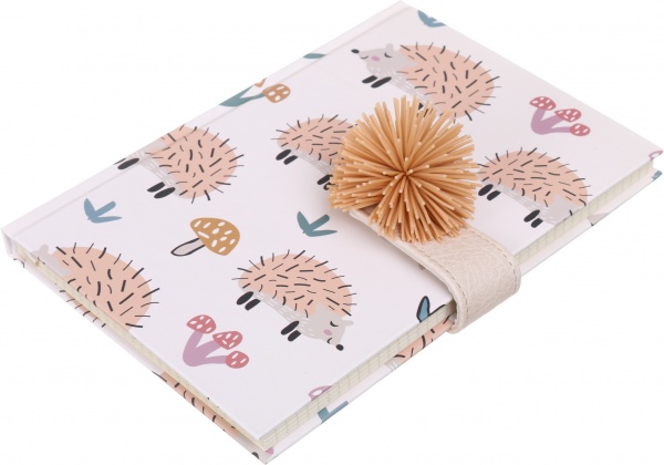 Книга для записей Hedgehog с силиконовым помпоном А5