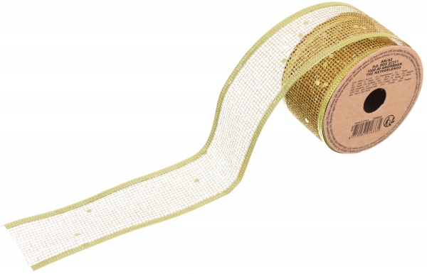 Стрічка декоративна золота 38х2700 мм ANM800400 