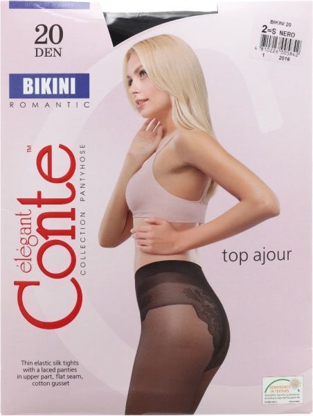 Колготки Conte BIKINI 20 den nero р. 2 черный 