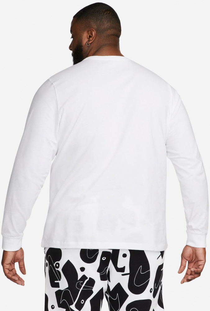 Футболка Nike NS CLUB TEE - LS AR5193-100 р.M белый