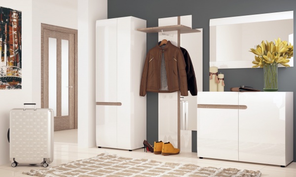 Комод Meble Wojcik LINATE 40 3D-2S LTK-03 альпійський білий/трюфель/альпійський білийтрюфель 