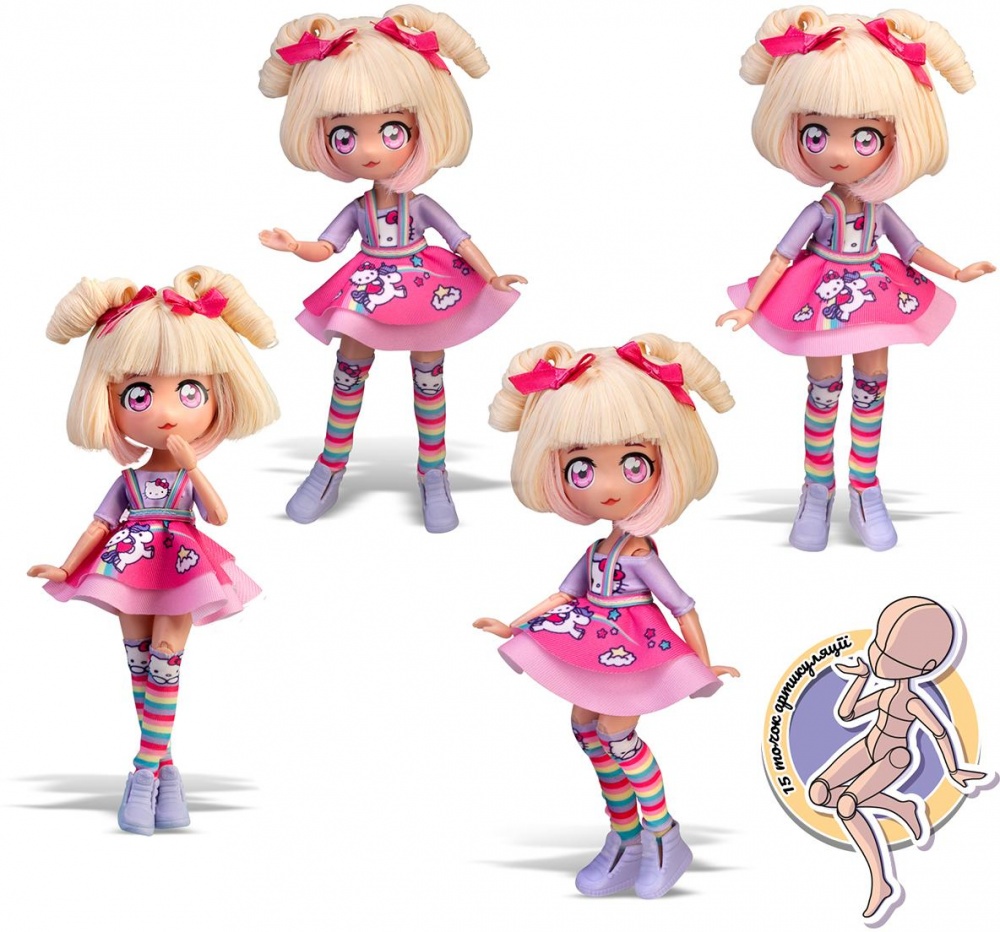 Кукла 4SF Manga Dolls серии Hello Kitty Конфетка-единорог HKTF0400