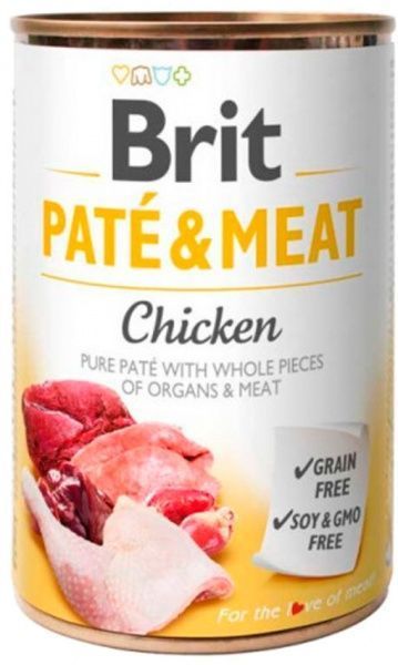 Консерва Brit Care Pate & Meat з куркою, 400г, для собак