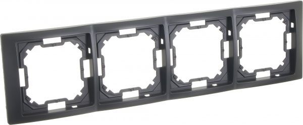 Рамка четырехместная Simon Basic Neos универсальная матовый графит BMRC4/28