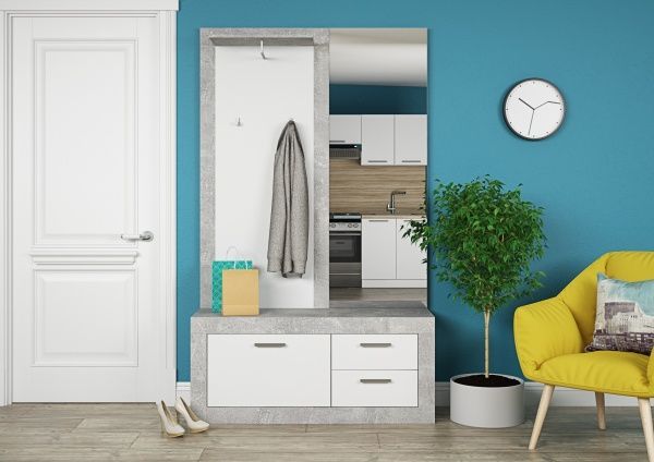 Прихожая Грейд-Плюс Модерн 2000x1200x396 мм бетон