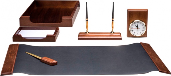 Подставка настольная из натурального дерева bestar 6 предметов орех 6148XDX