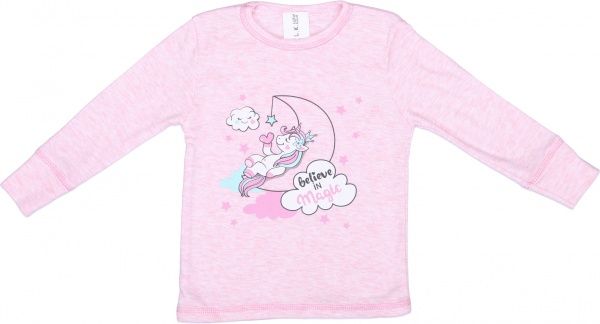 Піжама дитяча для дівчинки Luna Kids єдиноріг р.122 рожевий 