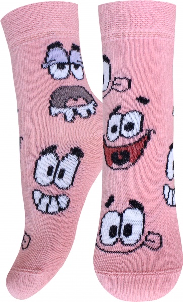 Носки для девочек Conte-Kids 3074 Spongebob (средней длины) 352 р.13-14 светлый персик 