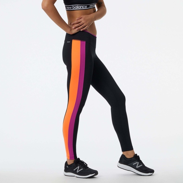 Лосины New Balance ACCELERATE COLORBLOCK WP11218MPO р.XS черно-оранжевый