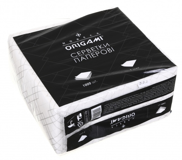 Салфетки столовые Origami Horeca однослойные 24x23 см белые 1000 шт.