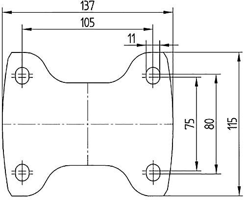 Колесо неповоротное 3478 DVR 160 Р63 TENTE 