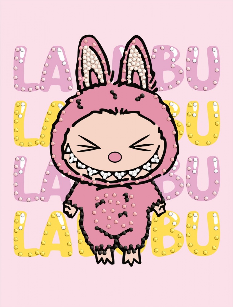 Алмазная мозаика Она Лабубу Ideyka