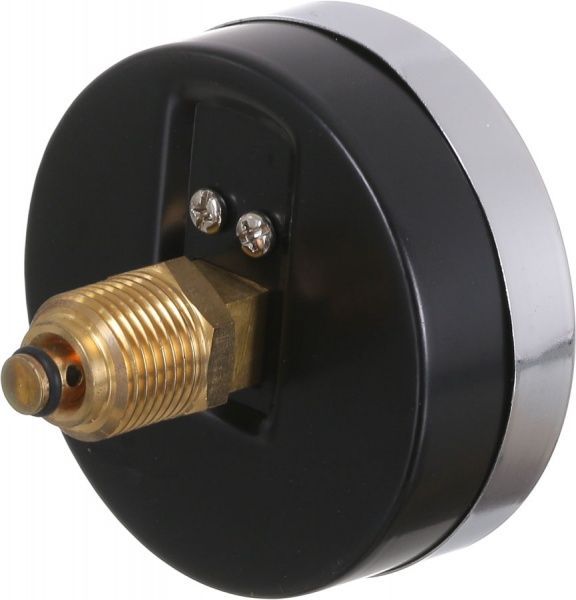 Манометр Gross горизонтальный 1/4 с клапаном 1/2 (120°C) 10.0 Bar