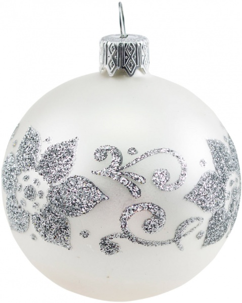 Куля новорічна d 60 мм білий 7020 Н