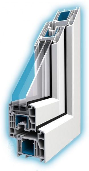 Окно поворотно-откидное VIKNALAND В 70 800x1000 мм правое (К) 