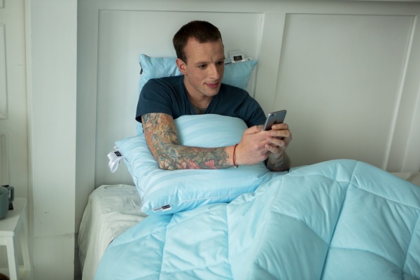 Подушка хлопковая 1292 Valentino Hand Made мягкая 50х70 см (2200001538078) MirSon 50x70 голубой