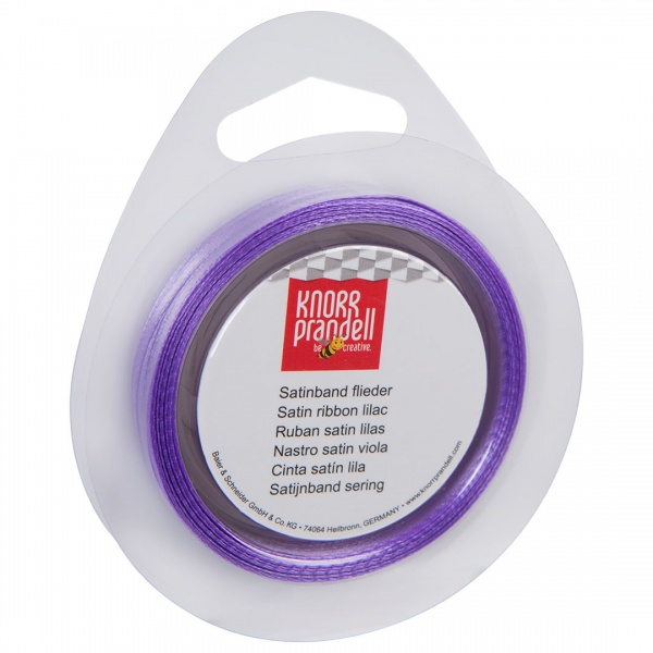 Стрічка декоративна Knorr Prandell Стрічка сатинова ribbon 3mm 10m lilac 0,3 см 10 м бузковий 