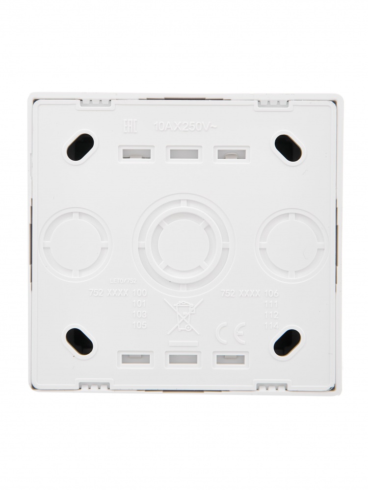 Вимикач двоклавішний Lezard LETO без підсвітки білий 752-0200-101