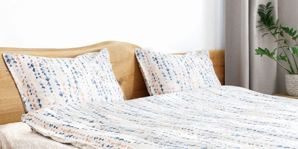 Комплект постельного белья Cristal 2,0 серо-сине-оранжевый Saffran 