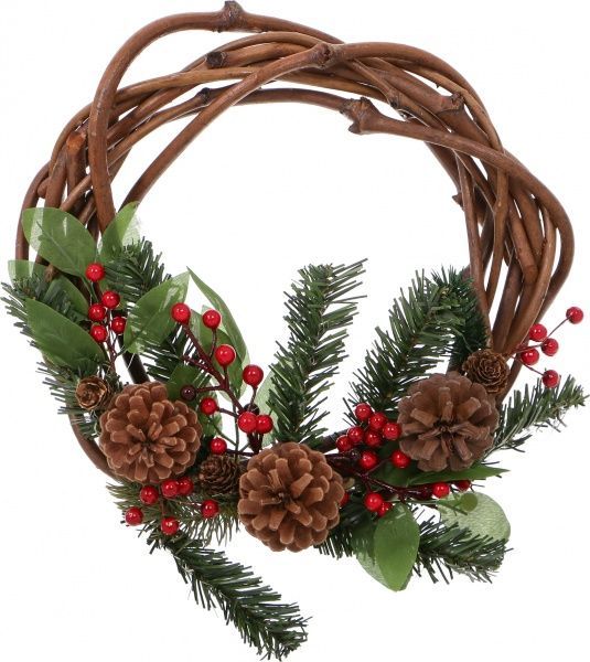 Вінок новорічний d300 мм W01-1264/42 