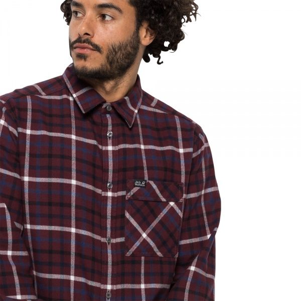 Сорочка Jack Wolfskin FRASER ISLAND SHIRT 1402522-7807 р. L бордовий