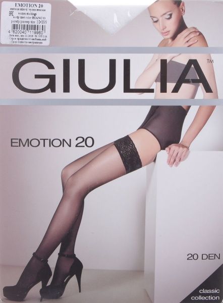 Панчохи Giulia bianco EMOTION р. 1/2 20 den білий 