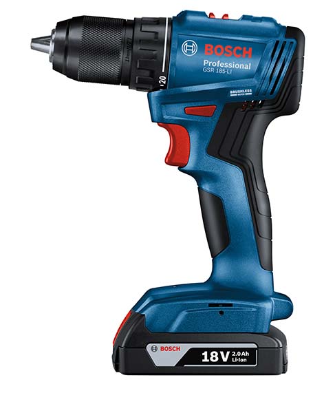 Шуруповерт аккумуляторный Bosch Professional GSR 185 (1 Ак) brushless 06019K3001