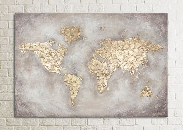 Картина Золотая карта 80x120 см Юрис Проф Арт 