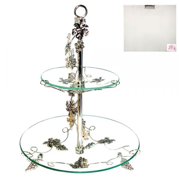 Фруктовниця двоярусна Виноград 37208 S&T 