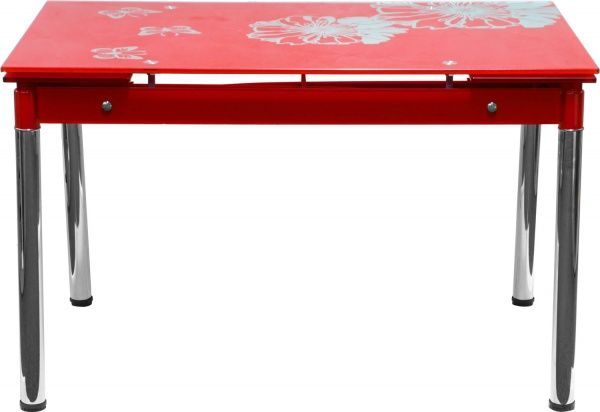 Стол обеденный Silver flowers red 