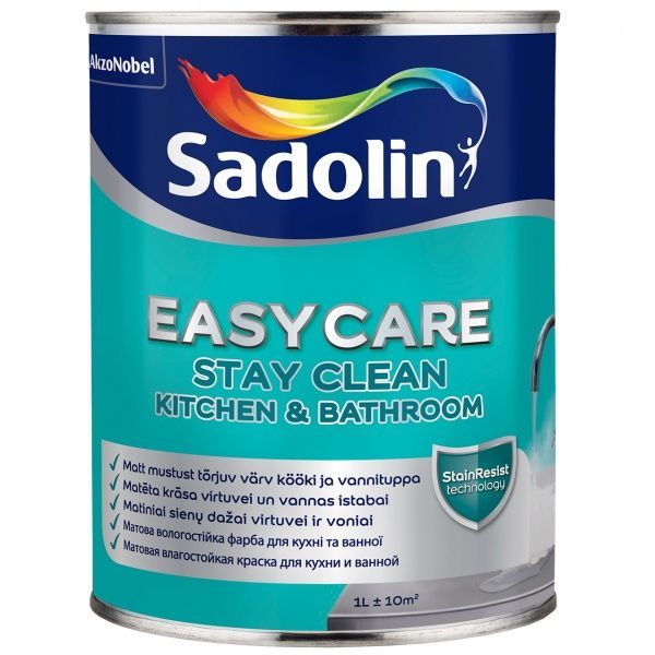 Фарба акрилова Sadolin EasyCare Kitchen & Bathroom BW мат білий 1л 