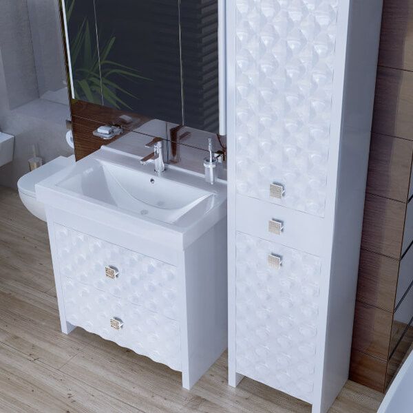 Тумба с умывальником Аква-Родос Фреска 80 3D Mona 80 см