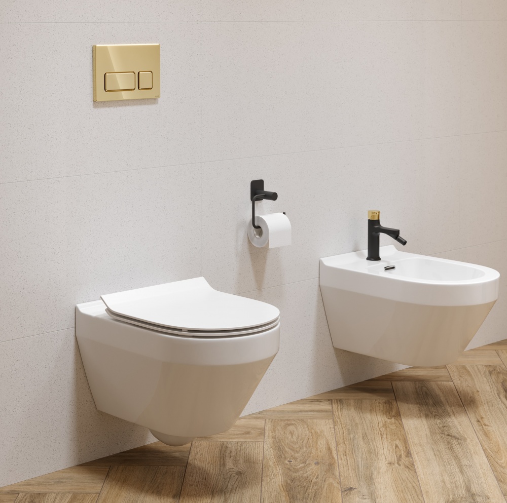 Клавіша для інсталяції Cersanit BLOCK глянцеве золото K97-465