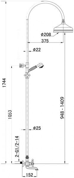 Душова система Mixxen Рома MXAL0361BR
