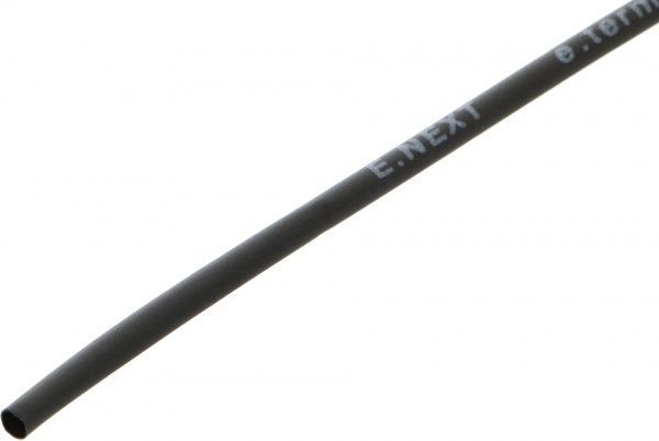Трубка термоусаджувальна E.NEXT (e.termo.stand.3/1,5.black) чорна поліолефін