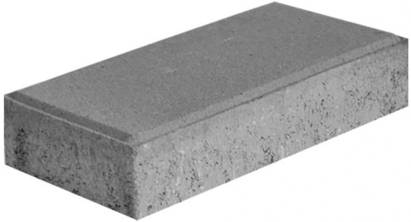 Тротуарная плитка Кирпичик 200х100х40 серая