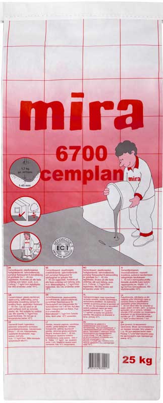 Самовыравнивающийся пол Mira 6700 cemplan 25 кг