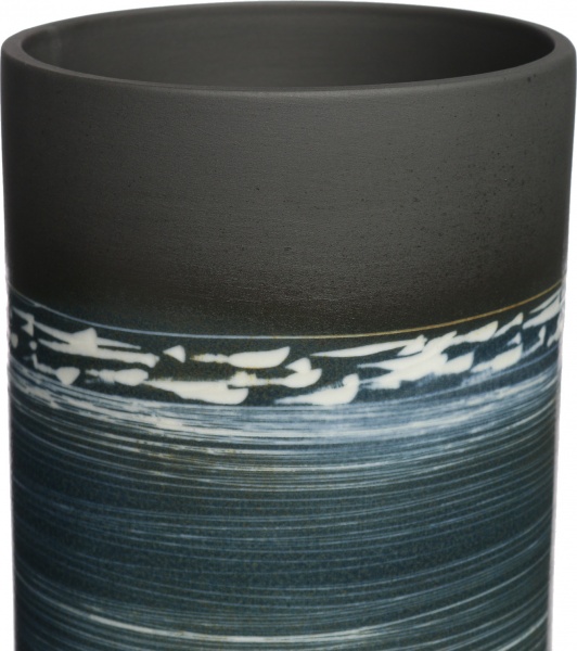 Ваза керамическая синий крафт цилиндр 49 см 07695414P04097 Bernardo