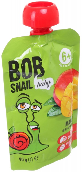 Пюре Baby Bob Snail Манго для дітей від 6 місяців 90 г 