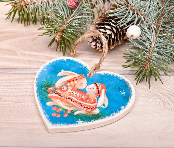 Набор новогодних украшений Лесные жители 9 см 6 шт./уп.