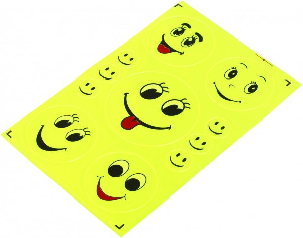 Набор стикеров светоотражающих Смайл